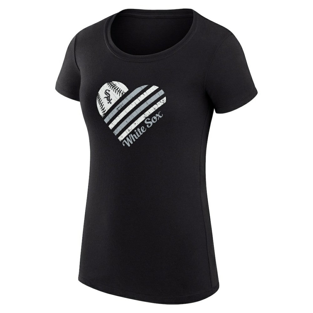 Chicago White Sox G-III 4Her by Carl Banks Women's Super-Slim Fit Lightweight Heart Graphic T-Shirt | MLB US