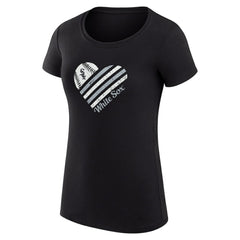 Chicago White Sox G-III 4Her by Carl Banks Women's Super-Slim Fit Lightweight Heart Graphic T-Shirt | MLB US