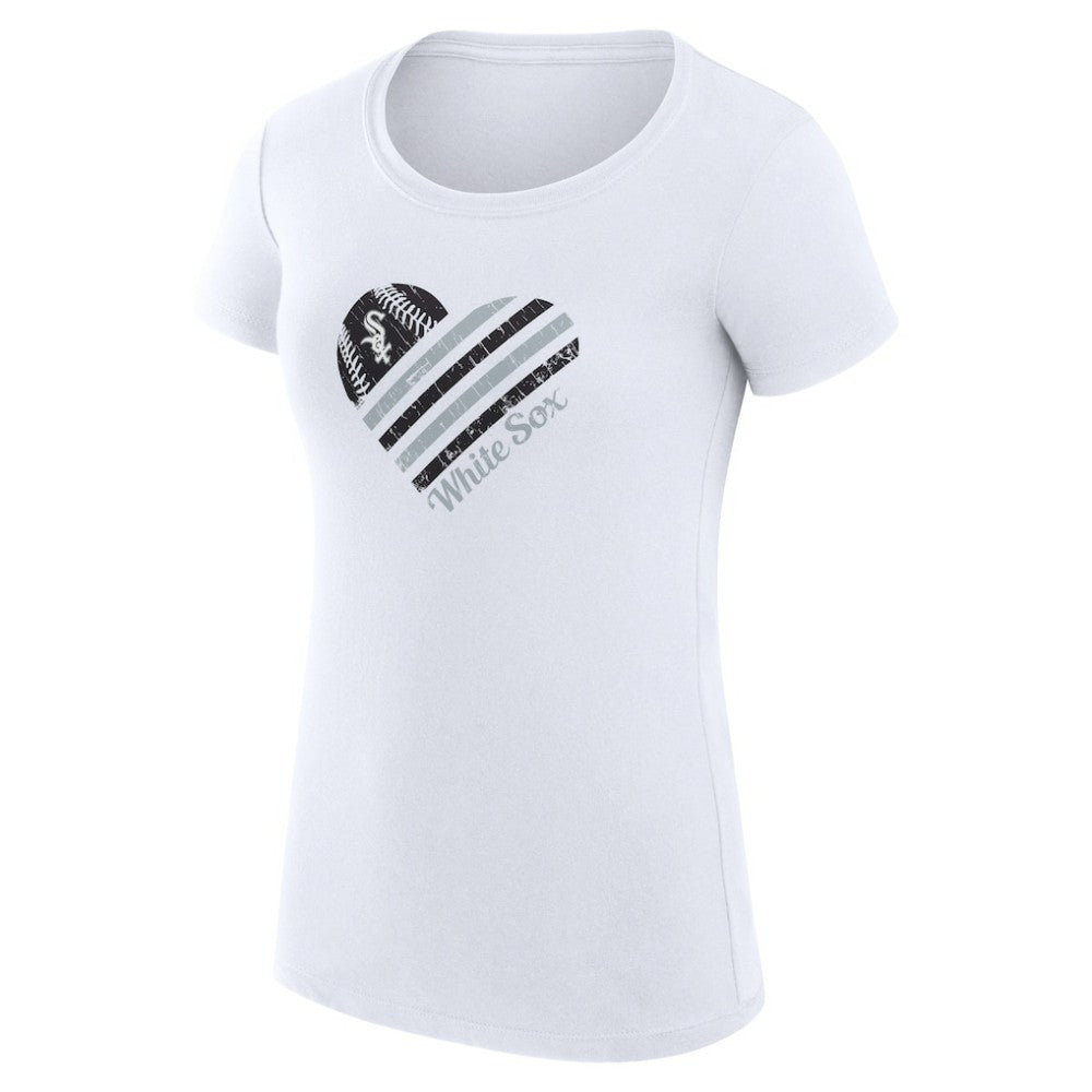 Chicago White Sox G-III 4Her by Carl Banks Women's Super-Slim Fit Lightweight Heart Graphic T-Shirt | MLB Discount