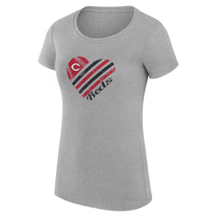 Cincinnati Reds G-III 4Her by Carl Banks Women's Super-Slim Fit Lightweight Heart Graphic T-Shirt | MLB Discount