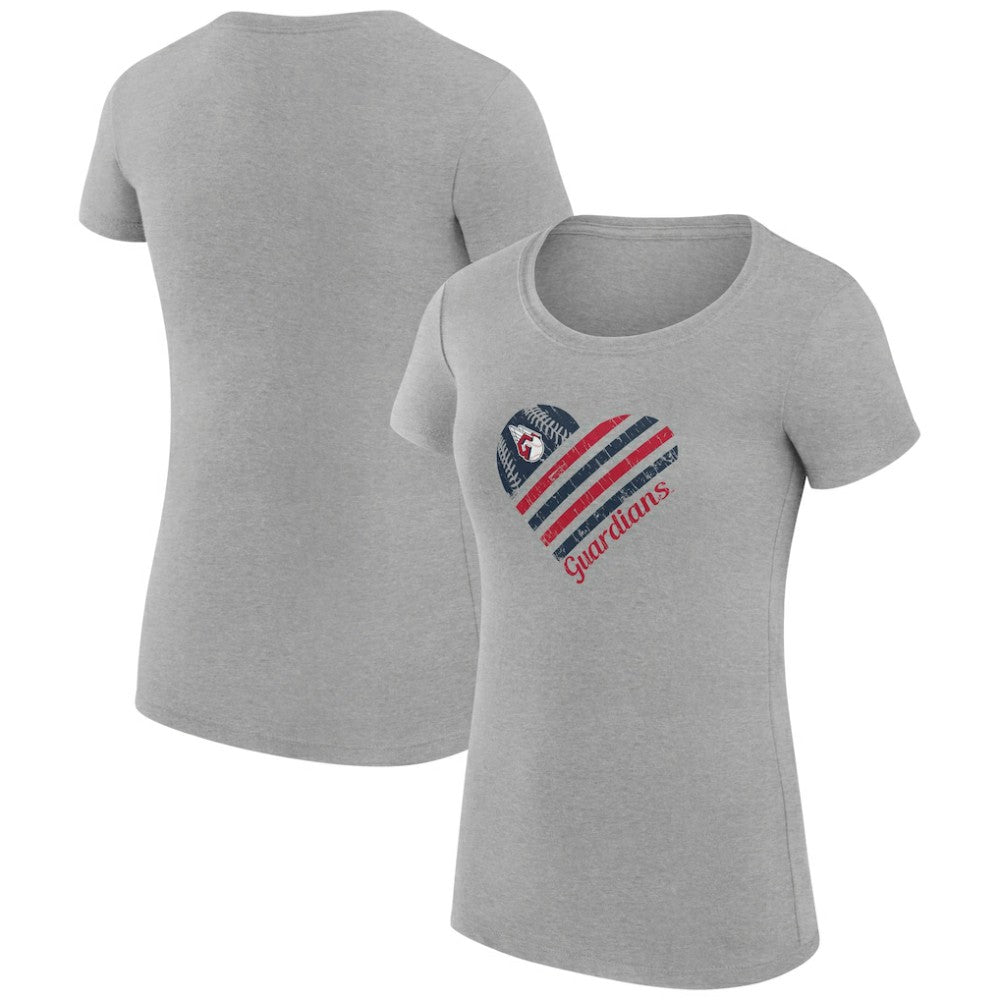 Cleveland Guardians G-III 4Her by Carl Banks Women's Super-Slim Fit Lightweight Heart Graphic T-Shirt | MLB Near me