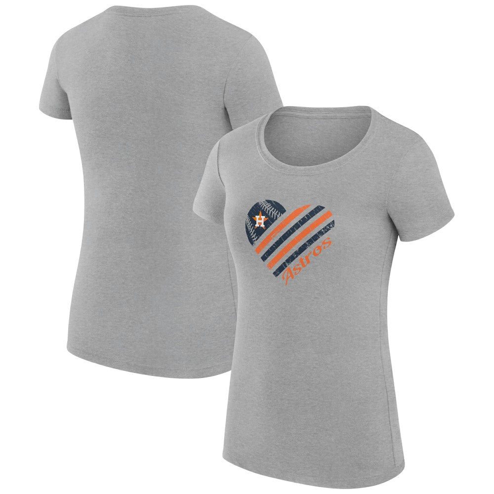 Houston Astros G-III 4Her by Carl Banks Women's Super-Slim Fit Lightweight Heart Graphic T-Shirt | MLB Sale