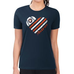 Houston Astros G-III 4Her by Carl Banks Women's Super-Slim Fit Lightweight Heart Graphic T-Shirt | MLB Outlet