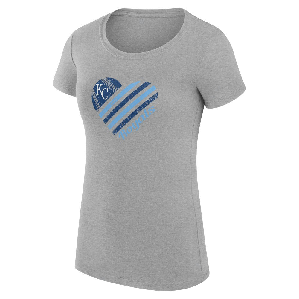 Kansas City Royals G-III 4Her by Carl Banks Women's Super-Slim Fit Lightweight Heart Graphic T-Shirt | MLB Outlet