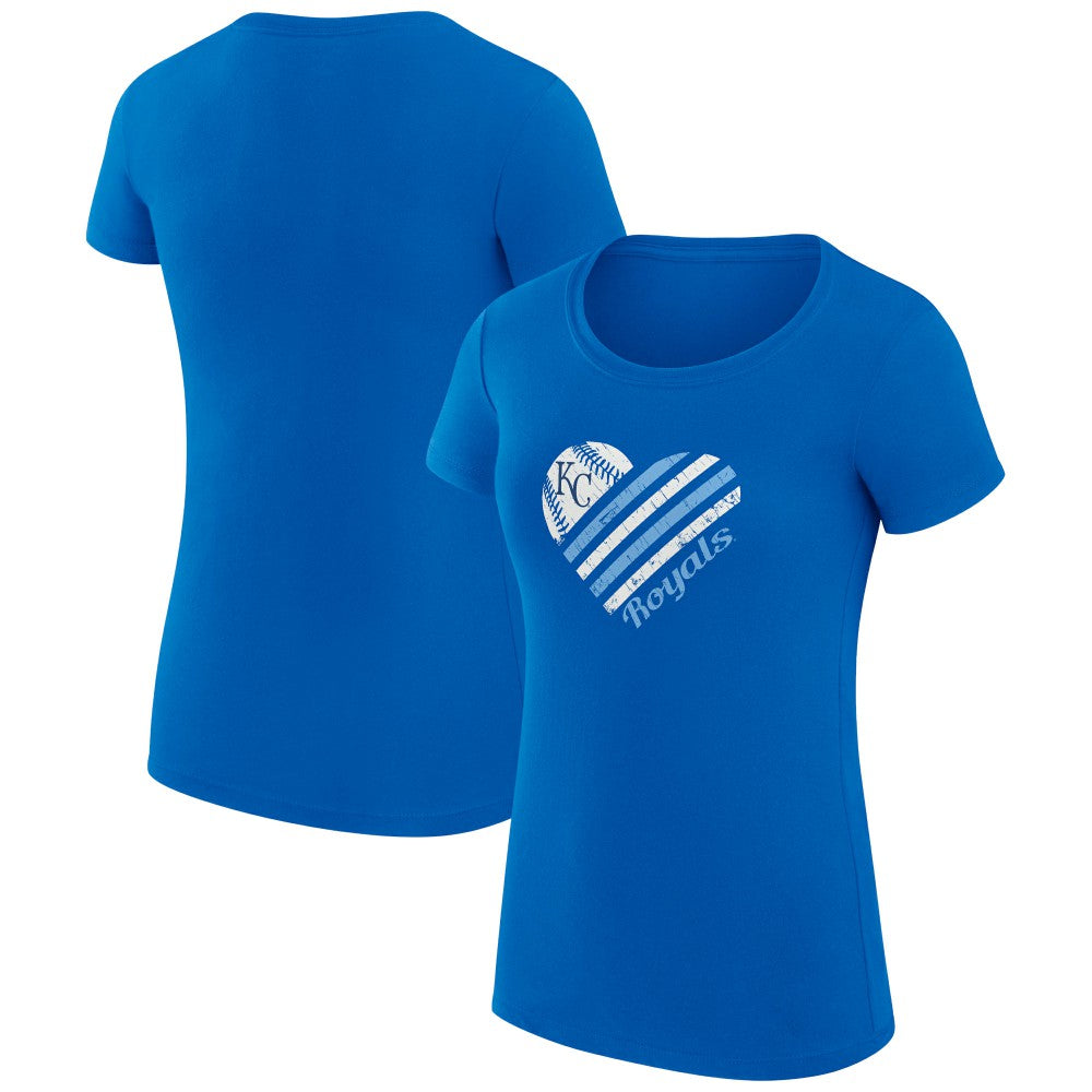 Kansas City Royals G-III 4Her by Carl Banks Women's Super-Slim Fit Lightweight Heart Graphic T-Shirt | MLB US