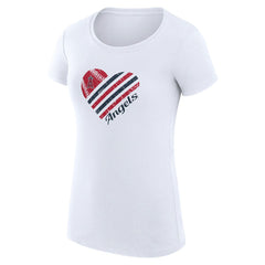Los Angeles Angels G-III 4Her by Carl Banks Women's Super-Slim Fit Lightweight Heart Graphic T-Shirt | MLB Shop