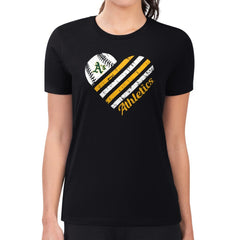 Athletics G-III 4Her by Carl Banks Women's Super-Slim Fit Lightweight Heart Graphic T-Shirt | MLB On Sale
