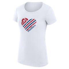 Philadelphia Phillies G-III 4Her by Carl Banks Women's Super-Slim Fit Lightweight Heart Graphic T-Shirt | MLB Near me
