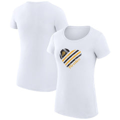 Pittsburgh Pirates G-III 4Her by Carl Banks Women's Super-Slim Fit Lightweight Heart Graphic T-Shirt | MLB Outlet