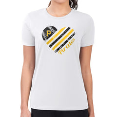 Pittsburgh Pirates G-III 4Her by Carl Banks Women's Super-Slim Fit Lightweight Heart Graphic T-Shirt | MLB Outlet
