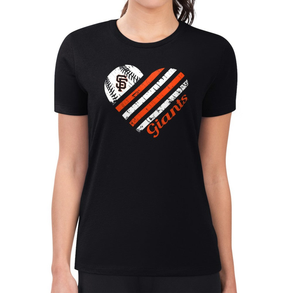 San Francisco Giants G-III 4Her by Carl Banks Women's Super-Slim Fit Lightweight Heart Graphic T-Shirt | MLB Near me