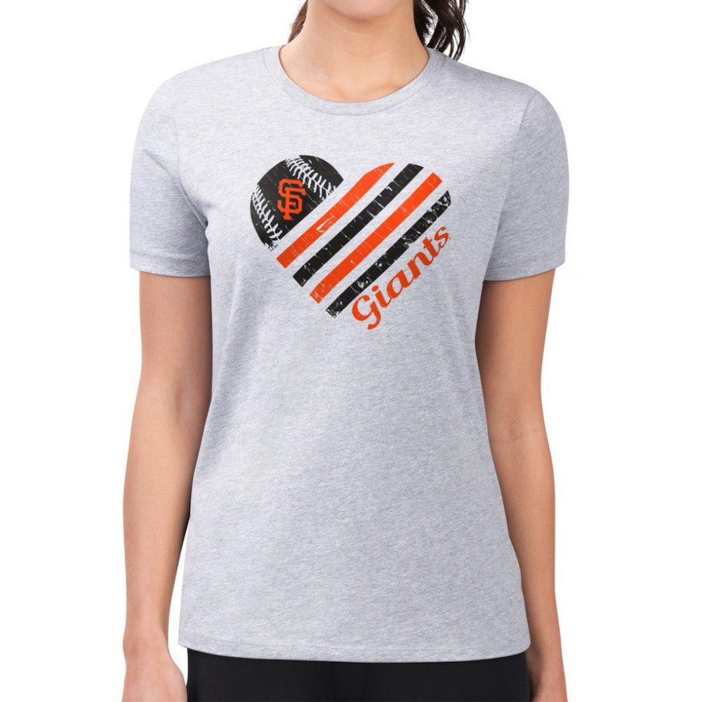 San Francisco Giants G-III 4Her by Carl Banks Women's Super-Slim Fit Lightweight Heart Graphic T-Shirt | MLB Near me