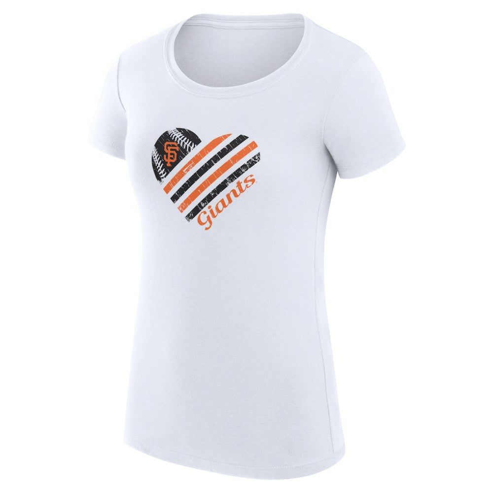 San Francisco Giants G-III 4Her by Carl Banks Women's Super-Slim Fit Lightweight Heart Graphic T-Shirt | MLB Shop