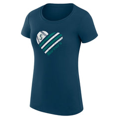 Seattle Mariners G-III 4Her by Carl Banks Women's Super-Slim Fit Lightweight Heart Graphic T-Shirt | MLB Online