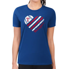 Texas Rangers G-III 4Her by Carl Banks Women's Super-Slim Fit Lightweight Heart Graphic T-Shirt | MLB Near me