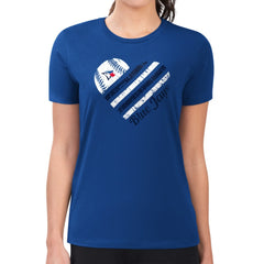 Toronto Blue Jays G-III 4Her by Carl Banks Women's Super-Slim Fit Lightweight Heart Graphic T-Shirt | MLB Discount