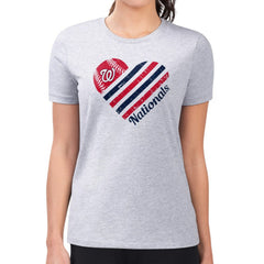 Washington Nationals G-III 4Her by Carl Banks Women's Super-Slim Fit Lightweight Heart Graphic T-Shirt | MLB Online