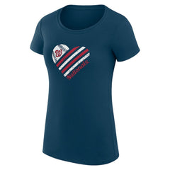 Washington Nationals G-III 4Her by Carl Banks Women's Super-Slim Fit Lightweight Heart Graphic T-Shirt | MLB On Sale