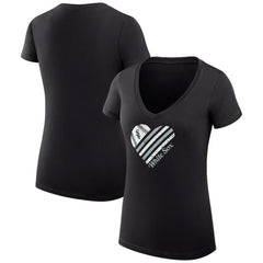 Chicago White Sox G-III 4Her by Carl Banks Women's Super-Slim Fit Lightweight Heart V-Neck T-Shirt | MLB Outlet