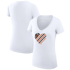 San Francisco Giants G-III 4Her by Carl Banks Women's Super-Slim Fit Lightweight Heart V-Neck T-Shirt | MLB Discount