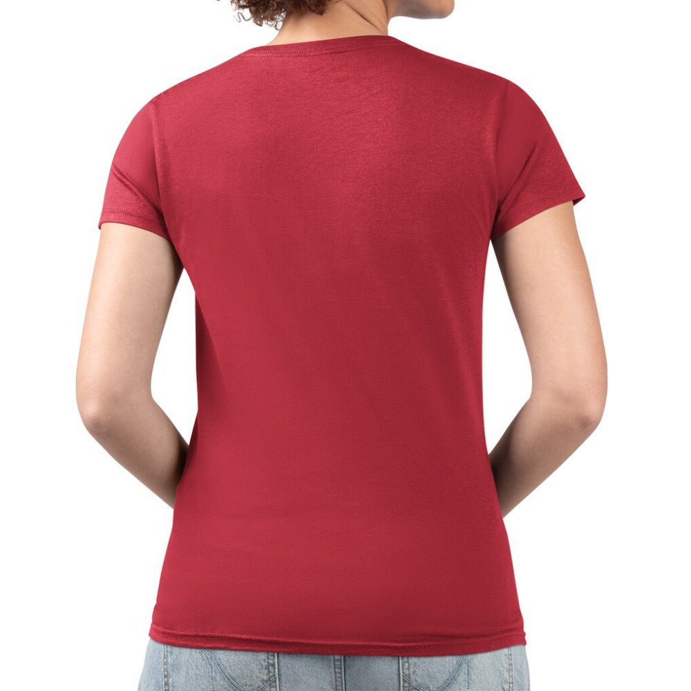 Texas Rangers G-III 4Her by Carl Banks Women's Super-Slim Fit Lightweight Heart V-Neck T-Shirt | MLB Sale