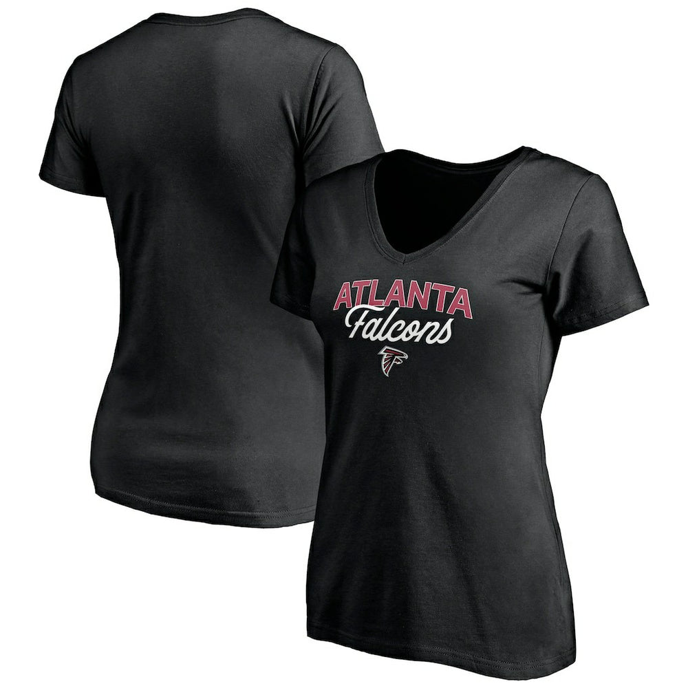 Atlanta Falcons  Women's Depth Chart V-Neck T-Shirt
