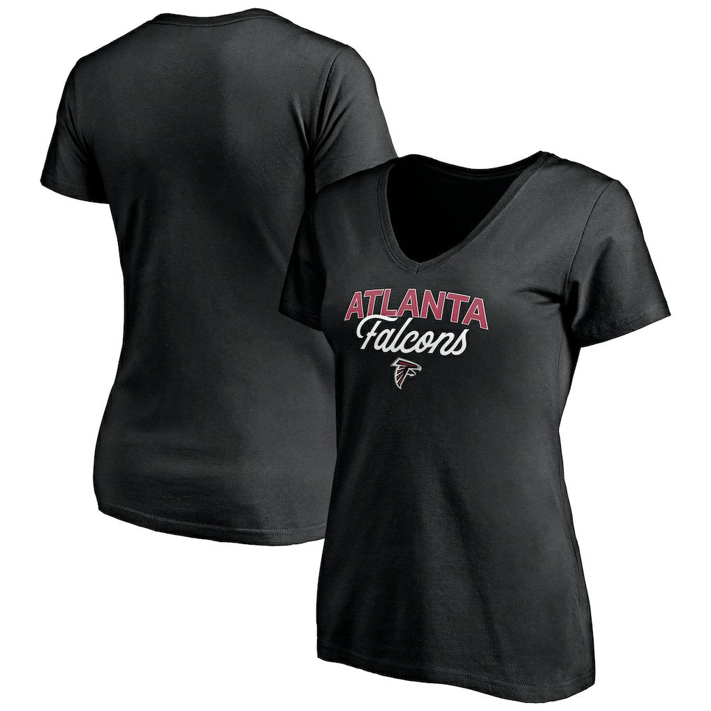 Atlanta Falcons  Women's Depth Chart V-Neck T-Shirt