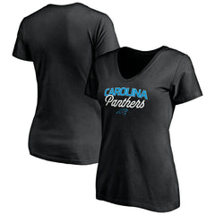 Carolina Panthers  Women's Depth Chart V-Neck T-Shirt