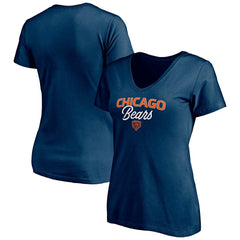 Chicago Bears  Women's Depth Chart V-Neck T-Shirt
