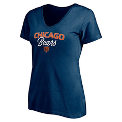 Chicago Bears  Women's Depth Chart V-Neck T-Shirt