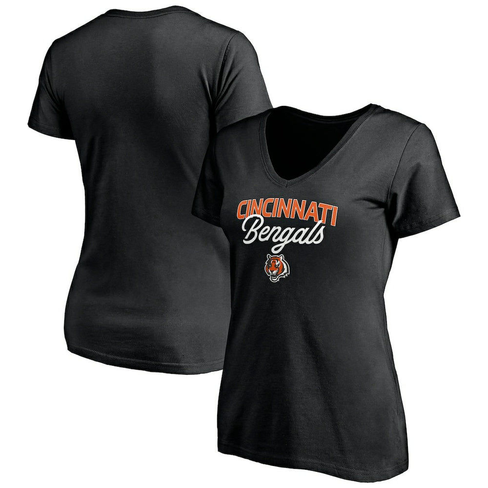 Cincinnati Bengals  Women's Depth Chart V-Neck T-Shirt
