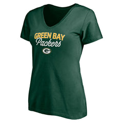 Green Bay Packers  Women's Depth Chart V-Neck T-Shirt