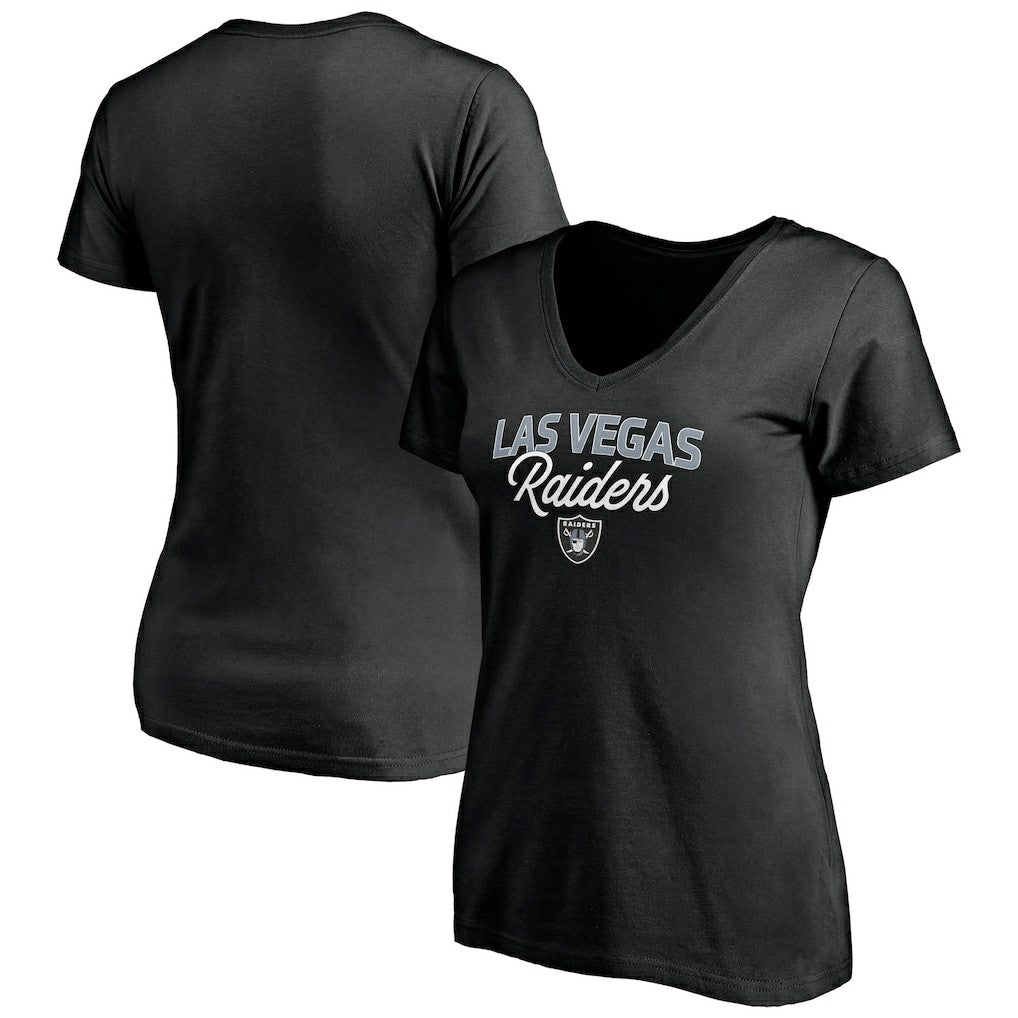 Las Vegas Raiders  Women's Depth Chart V-Neck T-Shirt