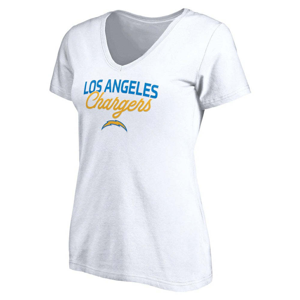 Los Angeles Chargers  Women's Depth Chart V-Neck T-Shirt