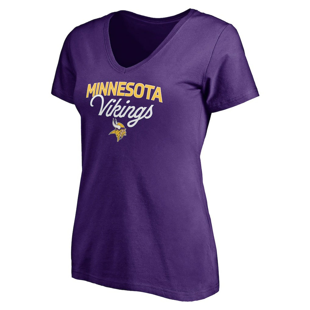 Minnesota Vikings  Women's Depth Chart V-Neck T-Shirt