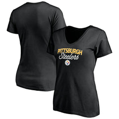 Pittsburgh Steelers  Women's Depth Chart V-Neck T-Shirt