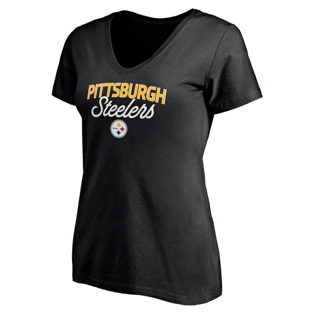 Pittsburgh Steelers  Women's Depth Chart V-Neck T-Shirt
