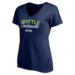 Seattle Seahawks  Women's Depth Chart V-Neck T-Shirt