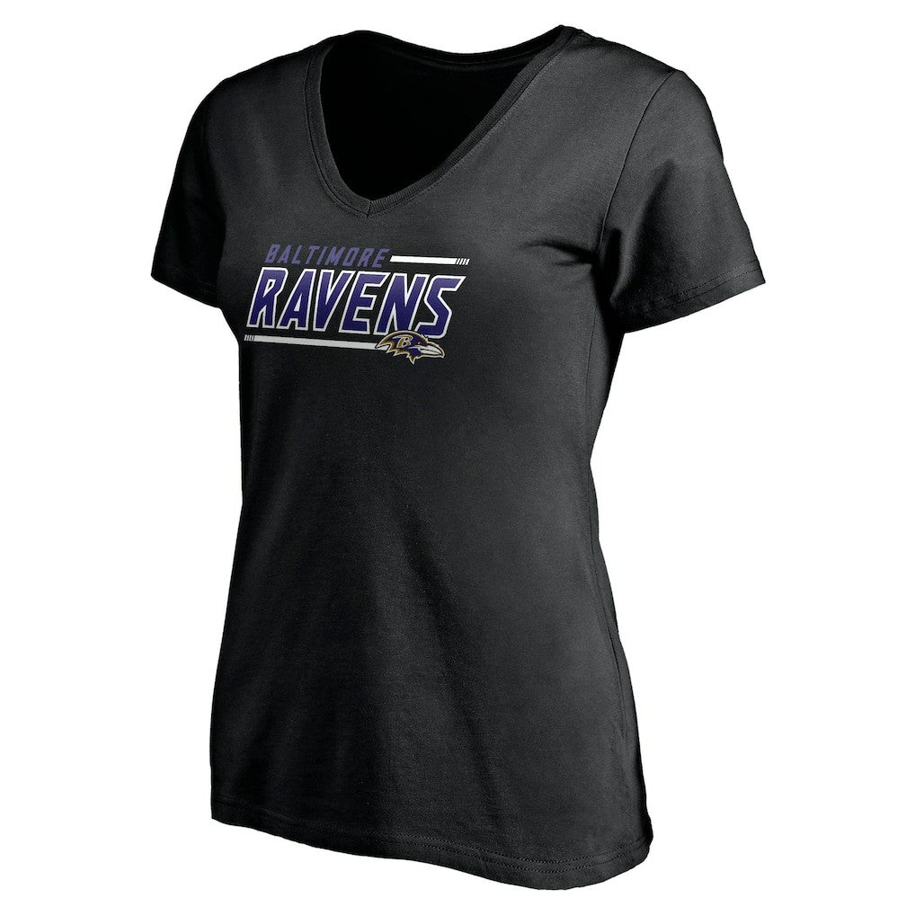 Baltimore Ravens  Women's Mascot In Bounds V-Neck T-Shirt