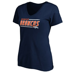 Denver Broncos  Women's Mascot In Bounds V-Neck T-Shirt