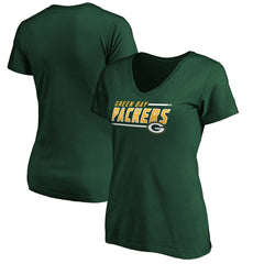 Green Bay Packers  Women's Mascot In Bounds V-Neck T-Shirt