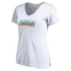 Los Angeles Chargers  Women's Mascot In Bounds V-Neck T-Shirt