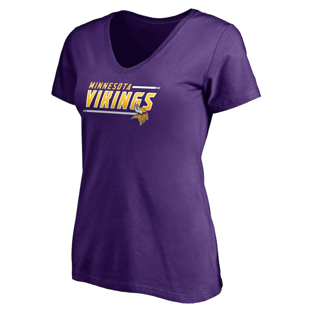 Minnesota Vikings  Women's Mascot In Bounds V-Neck T-Shirt
