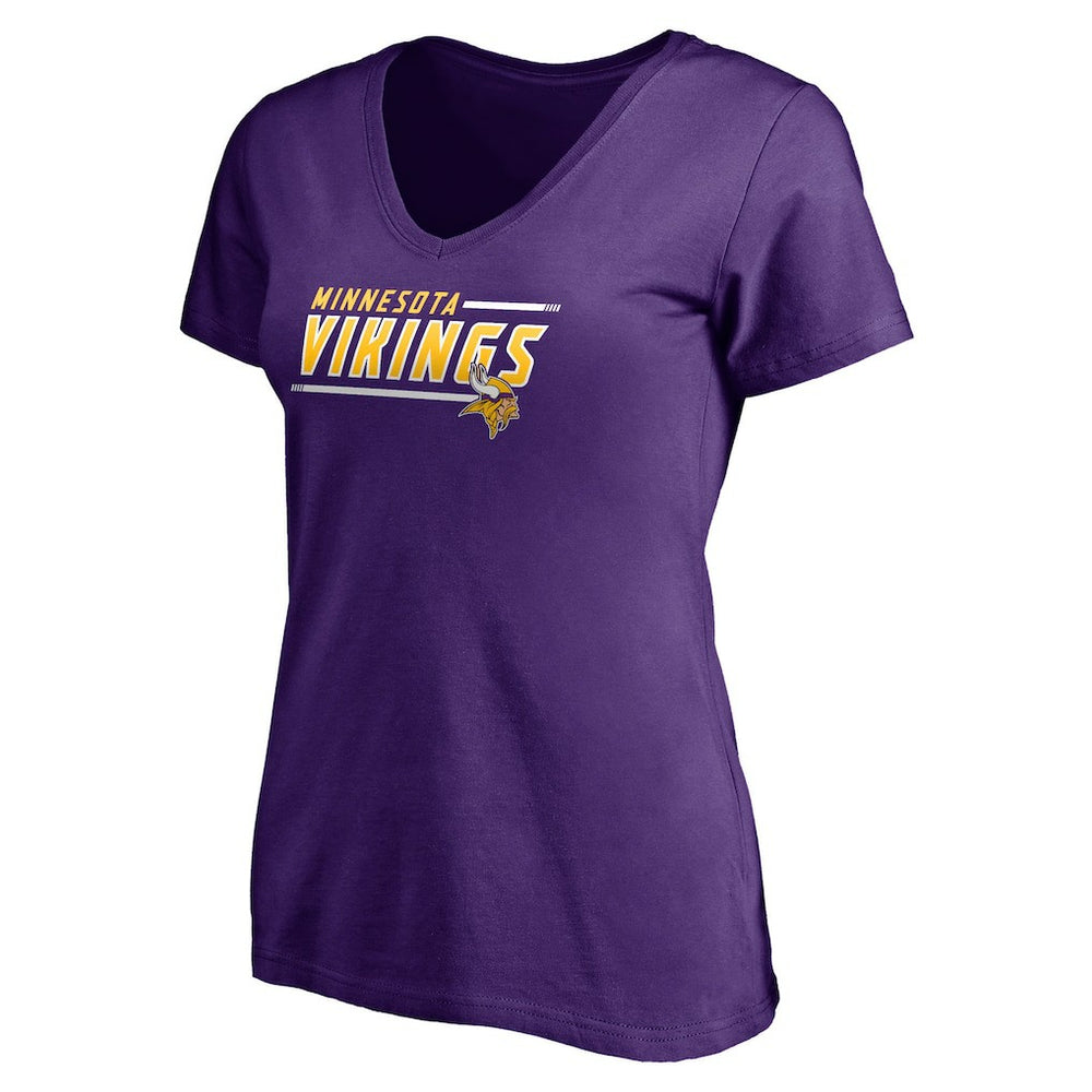 Minnesota Vikings  Women's Mascot In Bounds V-Neck T-Shirt