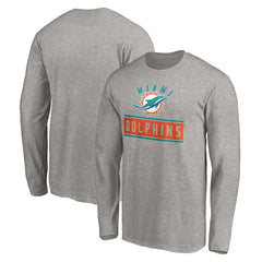 Miami Dolphins  Team Arch Knockout Long Sleeve T-Shirt