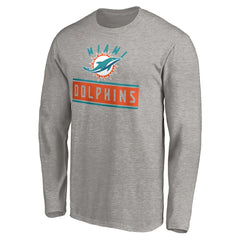 Miami Dolphins  Team Arch Knockout Long Sleeve T-Shirt