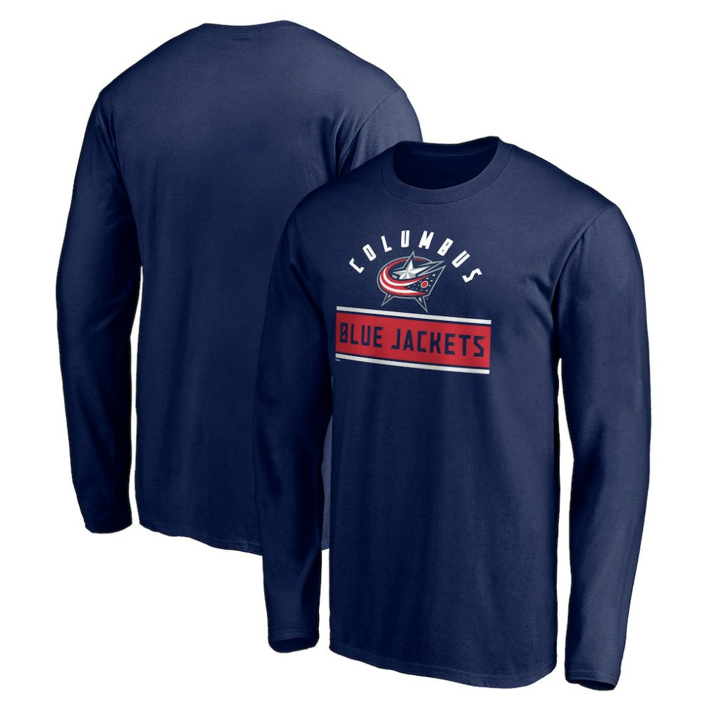 Columbus Blue Jackets Team Arch Knockout Long Sleeve T-Shirt Sale