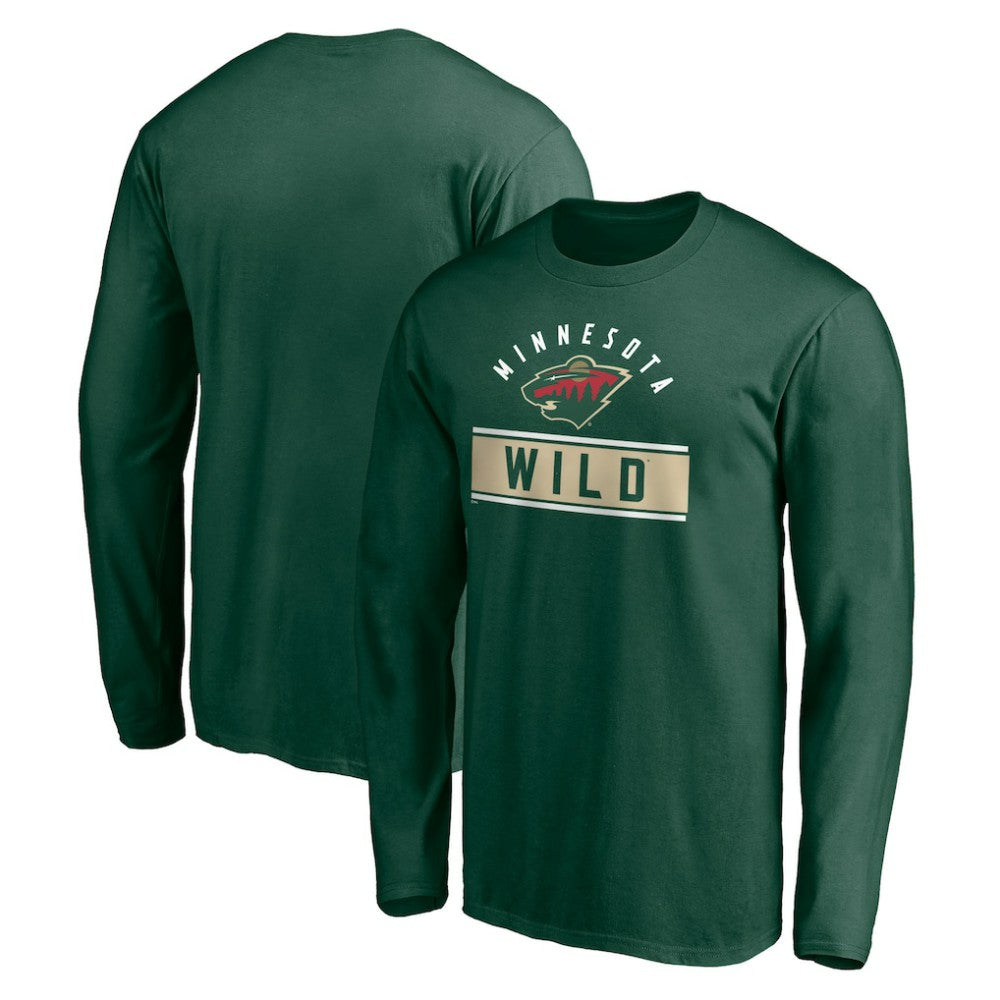 Minnesota Wild Team Arch Knockout Long Sleeve T-Shirt For Sale