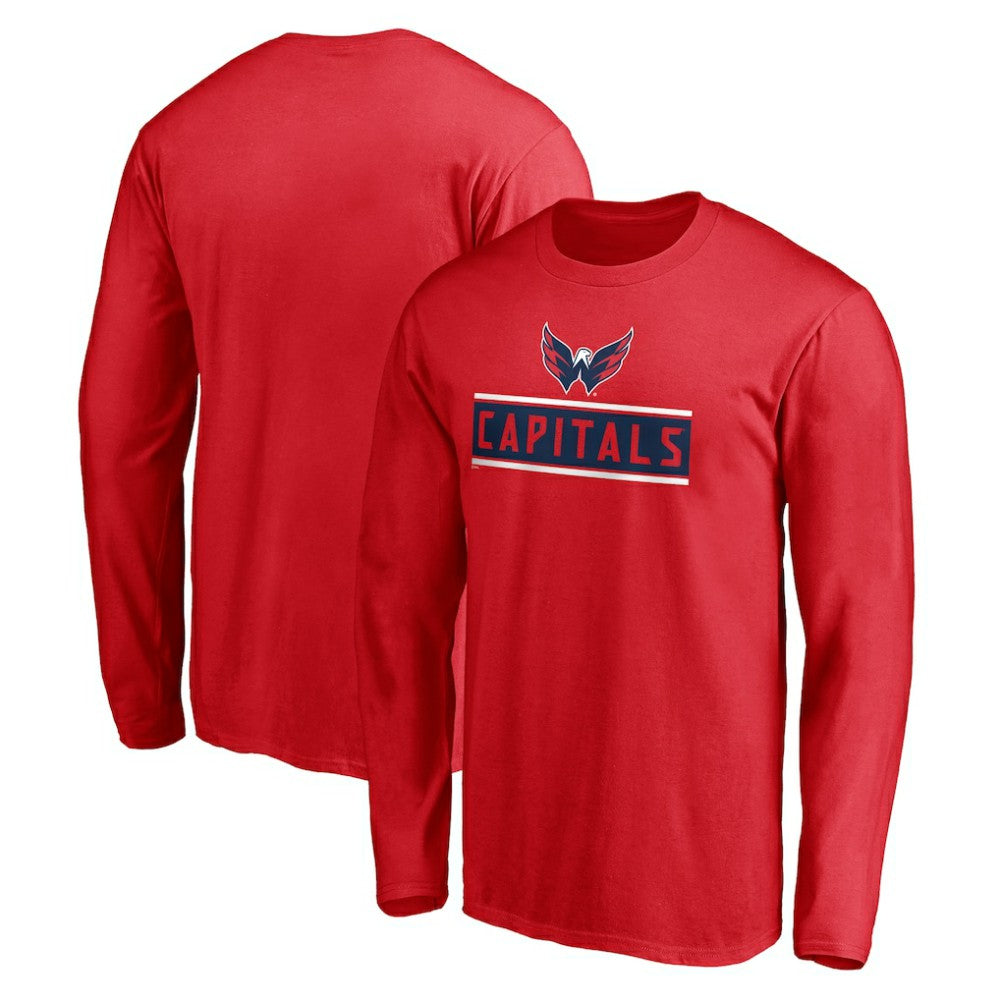 Washington Capitals Team Arch Knockout Long Sleeve T-Shirt For Sale