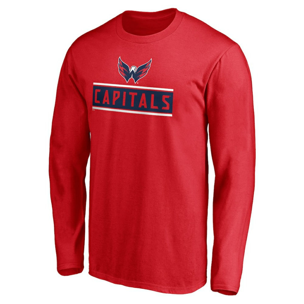 Washington Capitals Team Arch Knockout Long Sleeve T-Shirt For Sale